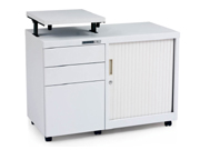Floor cabinet with rolling door and 3 drawers CG-PM-114A-S-G